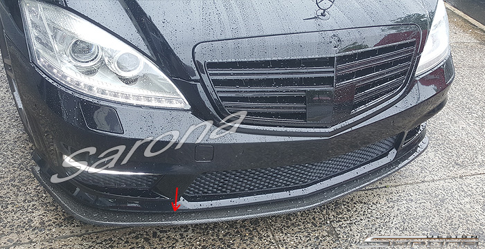 Custom Mercedes S Class  Sedan Front Lip/Splitter (2010 - 2013) - $299.00 (Part #MB-030-FA)